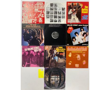 Ten various Rolling Stones records, including Miss You.