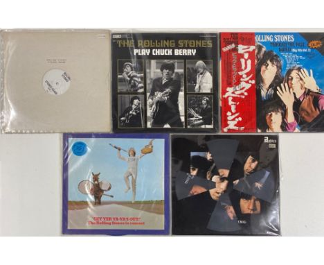 Five various Rolling Stones albums, including Out of Our Heads.