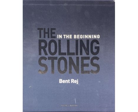 The Rolling Stones In the Beginning by Mitchell Beazley featuring photography by Bent Rej and signed by Bill Wyman and Bent R