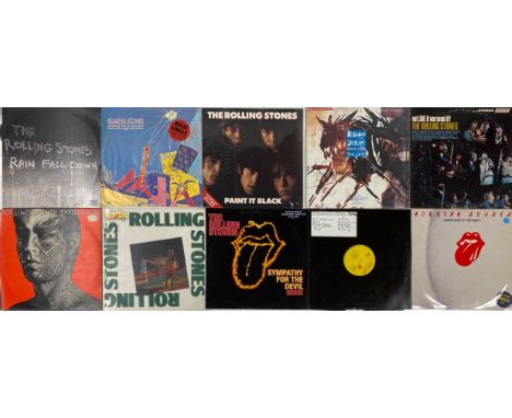 Ten various Rolling Stones albums, including Painted Black.