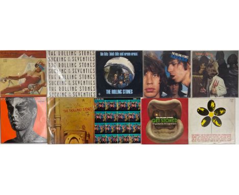 Ten various Rolling Stones albums, including No Stone Unturned.