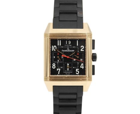 JAEGER-LECOULTRE - A Reverso Squadra chronograph 18ct rose gold gentleman's wristwatch. Ref. 230.2.45, limited edition 232 of