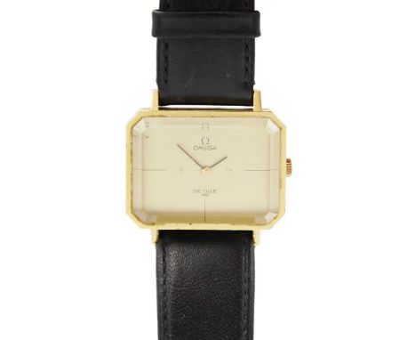 OMEGA CASE- A De Ville gentleman's gold-plated wristwatch case, model 511.0379. With a generic unsigned manual wind movement,