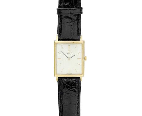 OMEGA - A gold-plated gentleman's dress manual wind wristwatch. Cal. 620, the signed 21mm silvered dial with gilt baton marke