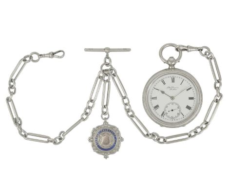 J. W. BENSON - 'THE LUDGATE', a silver cased key wind lever pocket watch. The 40mm signed dial with subsidiary dial, the thre