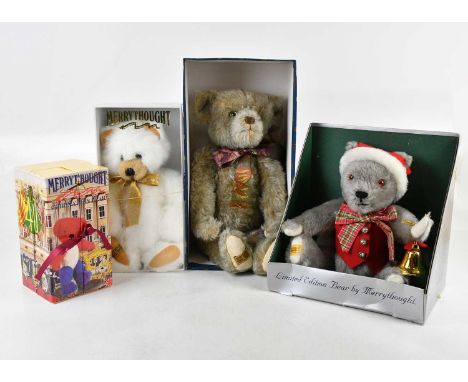 MERRYTHOUGHT; a collection of four boxed bears including a limited edition bear by Merrythought and a Coronation bear (4).