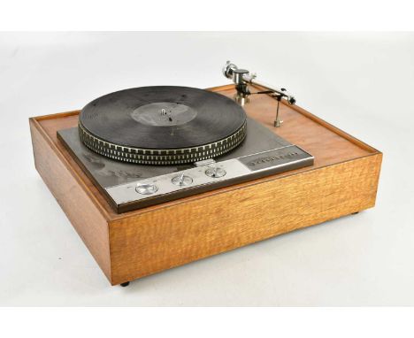 GARRARD; a 401 turntable, with an Audio-Technica AT-1005 II arm, 50 x 42cm.Condition Report: The item or items in this lot ar