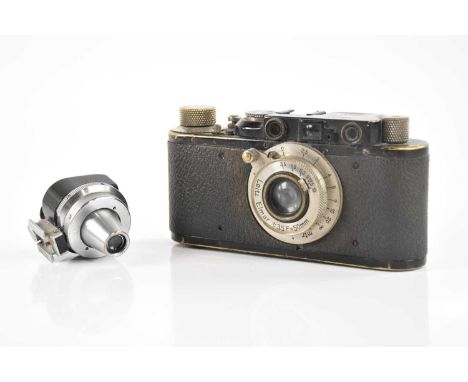 LEICA; a Leica II 35mm rangefinder camera, serial No 76012, circa 1932, with a Leitz Elmar 50mm f3.5, a Leitz Werzlar viewfin