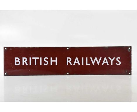 RAILWAY INTEREST; an original advertising enamel sign 'British Railways', 14.5 x 64cm.