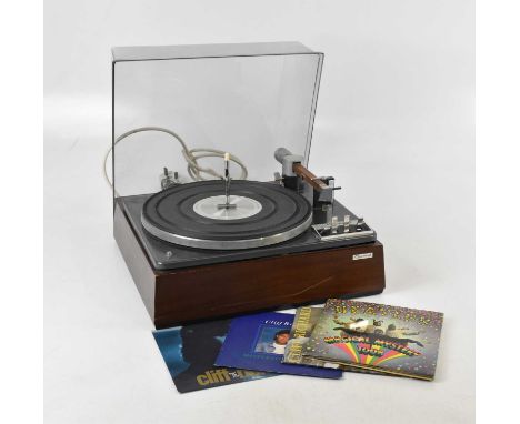 GARRARD; a LAB 80 Mk II turntable, with four singles, comprising The Beatles - Magical Mystery Tour ( SMMT-1) in booklet slee