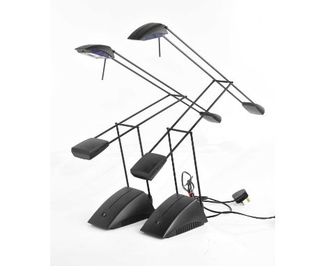 A pair of decorative balance desk lamps, height 70cm (2).Condition Report: The item or items in this lot are sold as decorati
