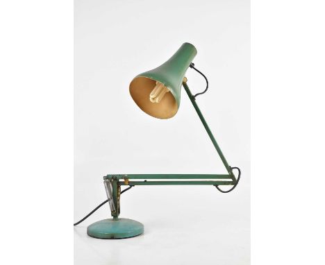 HERBERT TERRY; a vintage green Anglepoise lamp.Condition Report: The item or items in this lot are sold as decorative works o