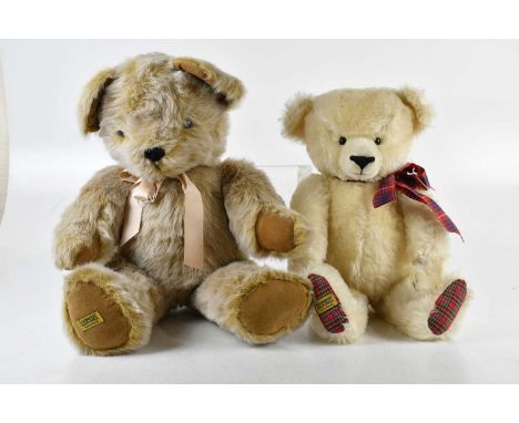MERRYTHOUGHT; two large teddy bears, largest 65cm (2).