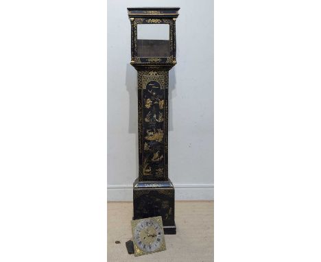 THOMAS CARTER, BISHOP AUCKLAND; a good 18th century eight day longcase clock, the brass face with applied silvered chapter ri