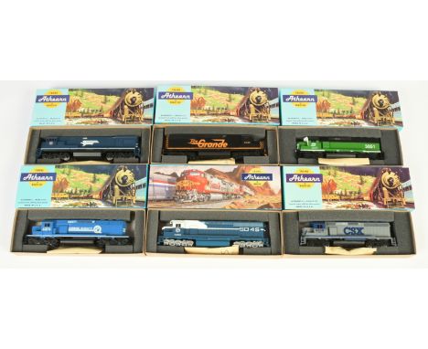 Athearn HO Gauge group of Diesel Power &amp; Dummy Locomotives to include Ref 4704 GP-40 Diesel Locomotive No. 6388 "CSX" and