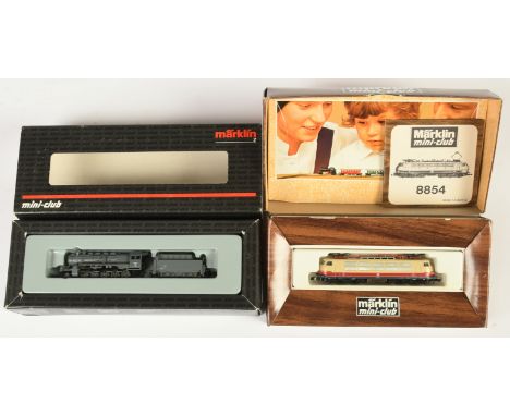 Marklin Z Gauge pair of Locomotives to include 8854 type 151 red and cream livery No.151 104-7 and other (see photo). Conditi