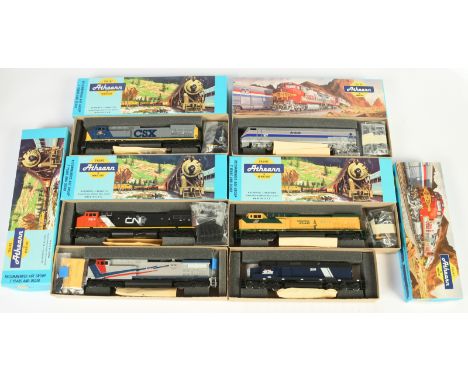 Athearn HO Gauge group of Diesel Locomotives to include Ref 4346 AC4400 Diesel Locomotive No. 49 "CSX" and others (see photo)