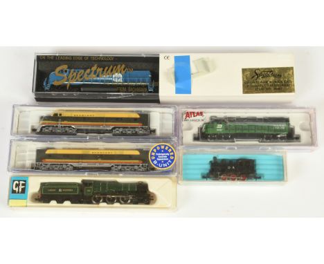 Bachmann Spectrum, Atlas &amp; Similar N Gauge mixed group of Locomotives to include Ref 86067 GE DASH 8-40CW Diesel Locomoti