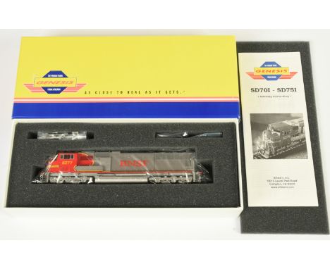 Athearn Genesis HO Gauge Ref G6146 SD751 Diesel Locomotive BNSF silver and red No. 8277. Condition is Mint in Good Plus to Ex