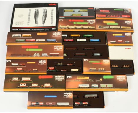 Marklin Z Gauge group of mainly Wagon Packs to include 8201 containing Valser, Orangina and Elmer Citro Wagon and others (see