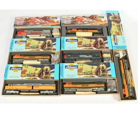 Athearn HO Gauge group of Diesel Power &amp; Dummy Locomotives to include Ref 4902 C44-9W Diesel Locomotive No. 601 "Santa Fe