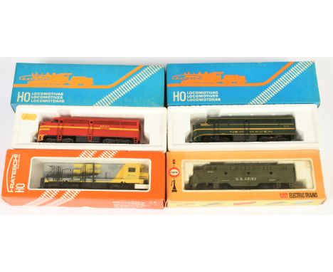Frateschi &amp; Cox HO Group of 4x Diesel Loco's. Comprising 3516 G22 "RFFSA" Grey / Yellow comes with incorrect box, 3008 Al