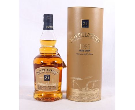 OLD PULTENEY 1983 21 year old single malt Scotch whisky 70cl 46% vol, boxed 