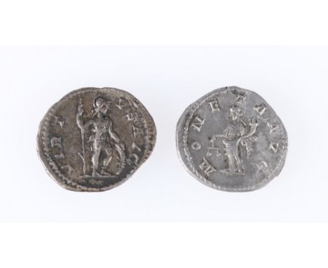 Caracalla AD198-217 silver denarius S6821var obv. ANTONINVS PIVS AVG BRIT, laureate bust r. rev. MONETA AVG Moneta standing l