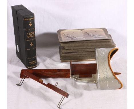 Underwood and Underwood Sun Sculpture stereoscope viewer, a book of 18 Is Marriage a Failure cards, also a collection of over