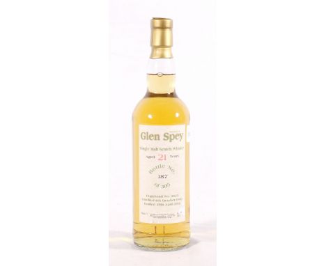 GLEN SPEY 1990 21 year old single malt Scotch whisky, distilled on 8th October 1990 and bottled on 27th April 2012 by Bladnoc