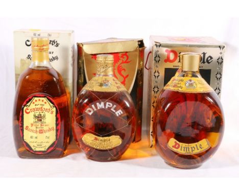 John Haig &amp; Co DIMPLE blended Scotch whisky with spring cap 70%proof boxed, DIMPLE blended Scotch whisky 1litre 43%vol bo
