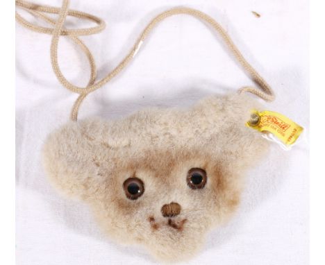Steiff purse in the form of a teddy bears head 6360/12, 15cm wide 