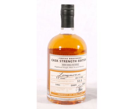 LONGMORN 1991 17 year old Highland single malt Scotch whisky bottled in 2009 under the Chivas Brothers Cask Strength Edition 