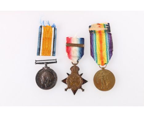 WWI trio comprising 1914 Mons star with clasp, war medal and victory medal to 9218 PTE G W CHESHIRE 2/OXF 7 BUCKS LI (Oxfords