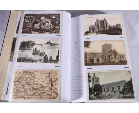 An album containing approximately 300 picture postcards most of which are mixed topographical, cards include real photographi
