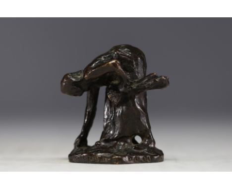 Jules DALOU (1838-1902) â€˜Paysanneâ€™ Small bronze with a brown patina, lost wax, foundry Susse Frs Paris, signed. at first 