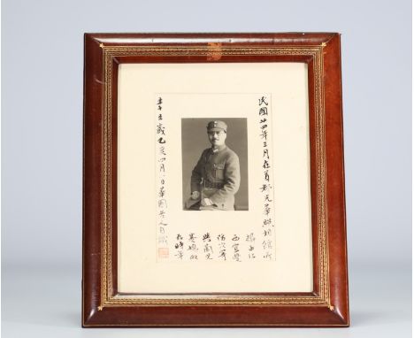 China - Photo of a Chinese general, circa 1930. Normal wear - Weight: 730 g - Shipping available - Region: Chine - Sizes: H 3