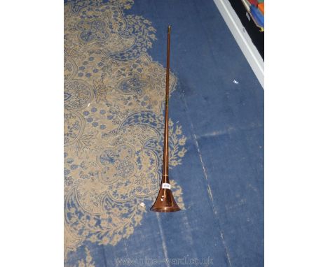 A Copper Hunting horn, 37'' long