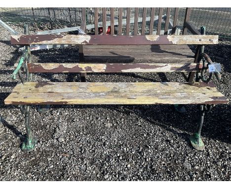 Cast iron and timber slatted bench - THIS LOT IS TO BE COLLECTED BY APPOINTMENT FROM DUGGLEBY STORAGE, GREAT HILL, EASTFIELD,