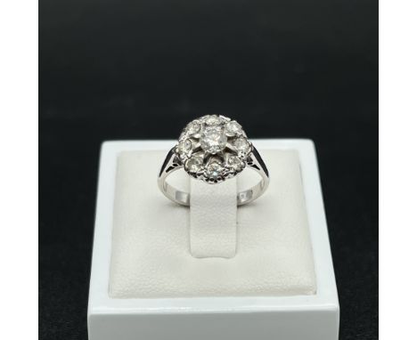 An 18ct white gold diamond ring,
approx 0.5ct,
size K 1/2,