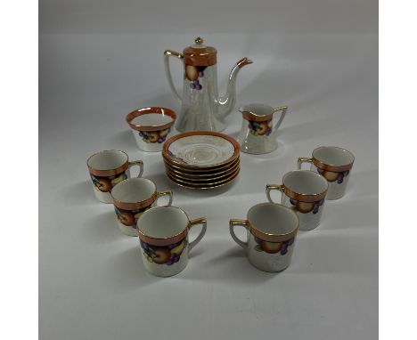 A decorative Noritake coffee pot set