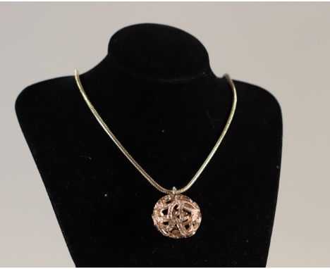 CHRISTIAN DIOR. Fancy necklace and pendant - Weight: 95 g - Shipping available - Region: france - Sizes: l 440 mm - At first 