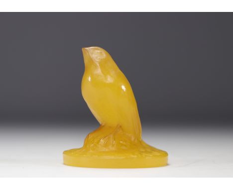 Amalric WALTER (1870-1959) sculpture "yellow bird" - Weight: 680 g - Shipping unavailable - Region: France - Sizes: H 110 mm 