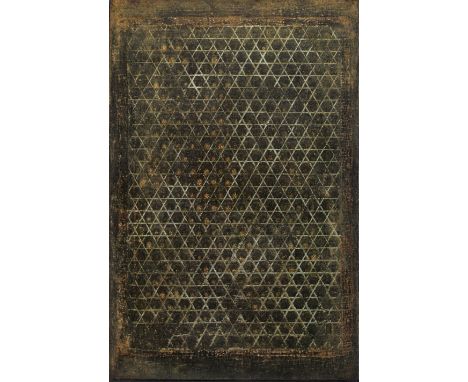 Vavro ORAVEC (1915-2007) Mixed media on canvas with geometric shapes.Â&nbsp; This artist is a self-taught painter. His painti