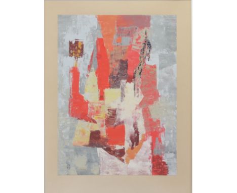 Joseph PROBST (1911-1997) Mixed media "Holy virgin 1959" During the years 1957-1970, this artist is known for his emphasis on