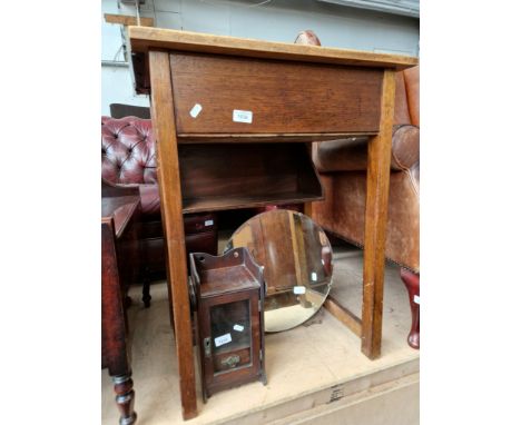 A vintage school desk. 