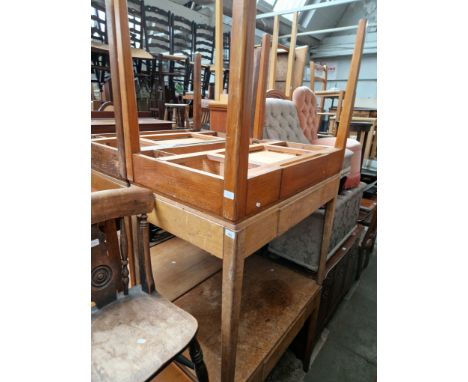 Six vintage oak writing tables/desks. 