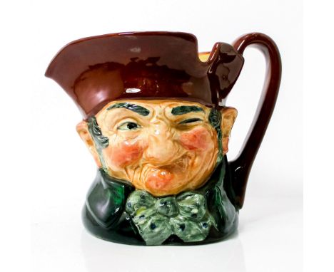 Brown hat, dark green coat, blue polka-dot bow tie.Royal Doulton backstamp. Artist: Charles NokeIssued: 1934 - 1983Dimensions