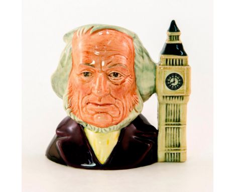 Variation One, Big Ben is at Eight O'clock. Black coat with purple collar; lemon cravat; Big Ben is light brown.Exclusively f