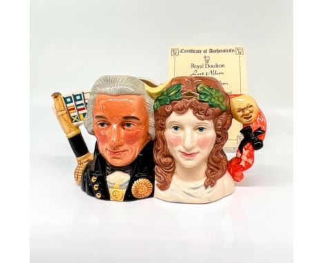 Nelson-Naval uniform, grey hair; Lady Hamilton-White dress, auburn hair. Lord Nelson led England to victory in the Battle of 